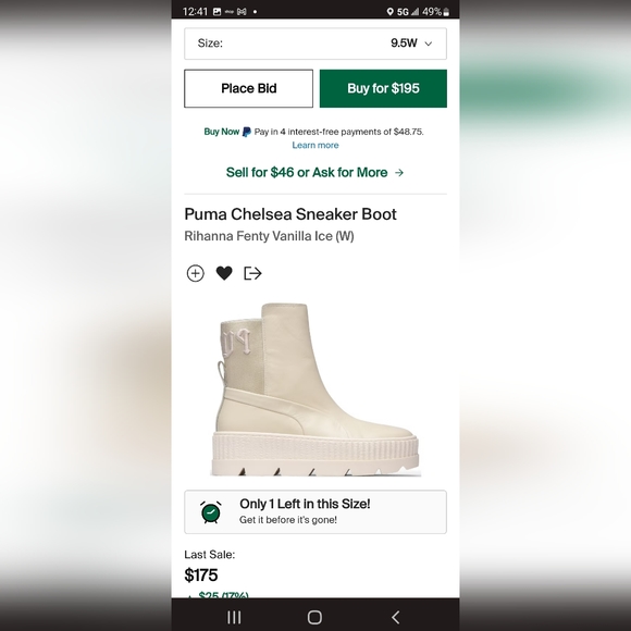 Rihanna Fenty X Puma Chelsea boot - Picture 8 of 9